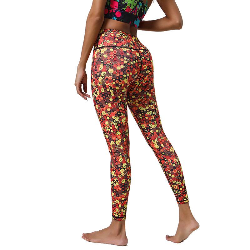 New yoga pants colorful printed yoga pants fitness pants