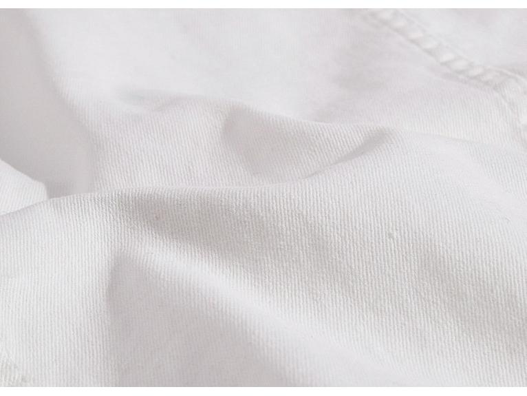 Men's Slim Fit White Washed Denim Jacket - Trendy Korean Style Long Sleeve Outerwear