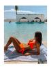 Solid Color Sexy Triangle Bikini - Two-Piece Backless Beach Swimwear