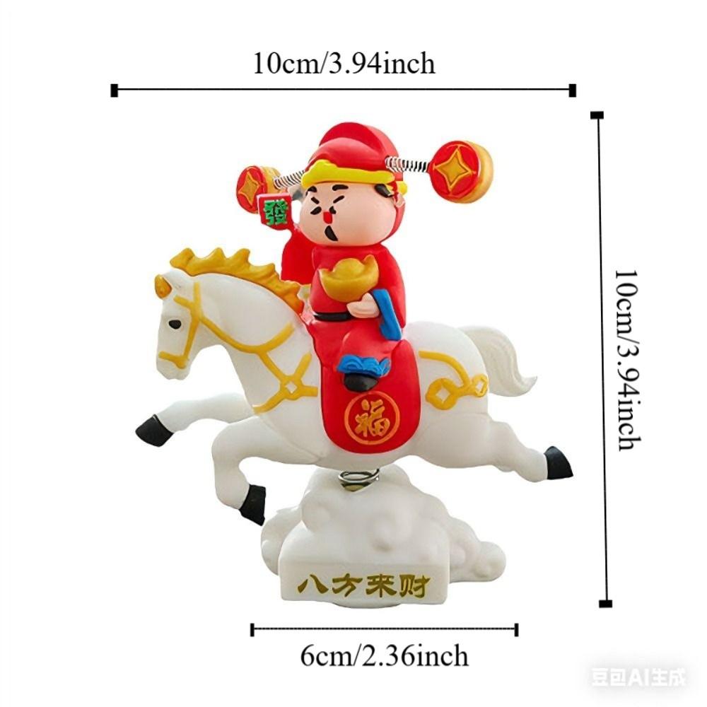 Cute God Of Wealth Desktop Decor Year of The Horse Horse Year Figurines  Center Console