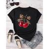 Fashion Cherry Print Women T-Shirt Short Sleeve Crew Neck Casual Tops for Summer Spring Women's Clothing Tops Tees