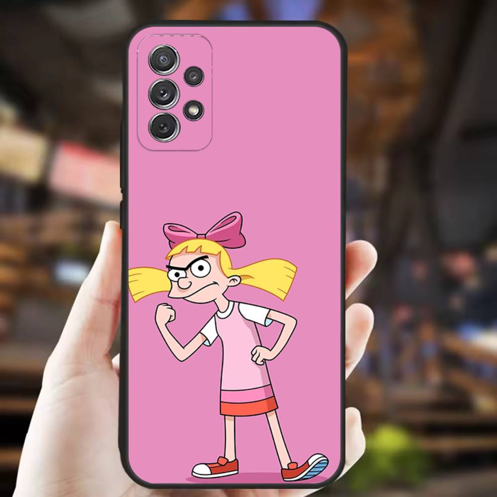 Hey Arnold Helga Phone Case For Samsung S25,S24,S21,S22,S23,S30,Ultra,S20,Plus,Fe,Lite,Note,10,9,5G Black Cover