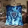 West Ham United Football Print Flannel Blanket Soft Warm Sofa Bed Throw Blanket For Home Office Bedroom