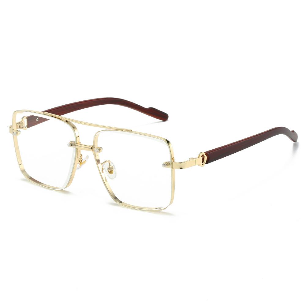 Fashion Retro Square Sunglasses Men Women s Original Brand Design Metal Shades New Pilot Sun Glasses Other прозрачный