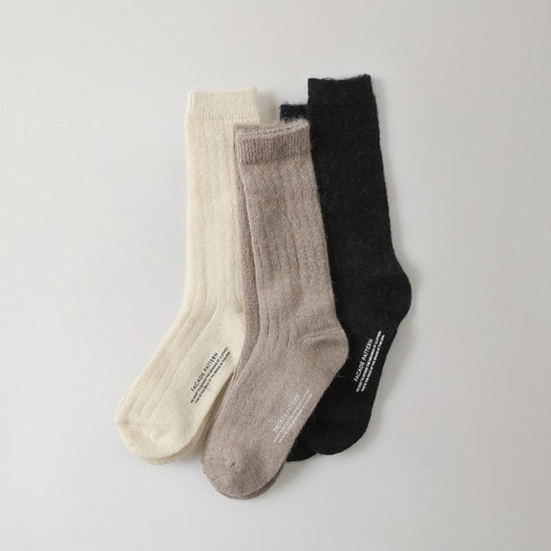 FACADE PATTERN Facade Alpaca Wool Socks_3color