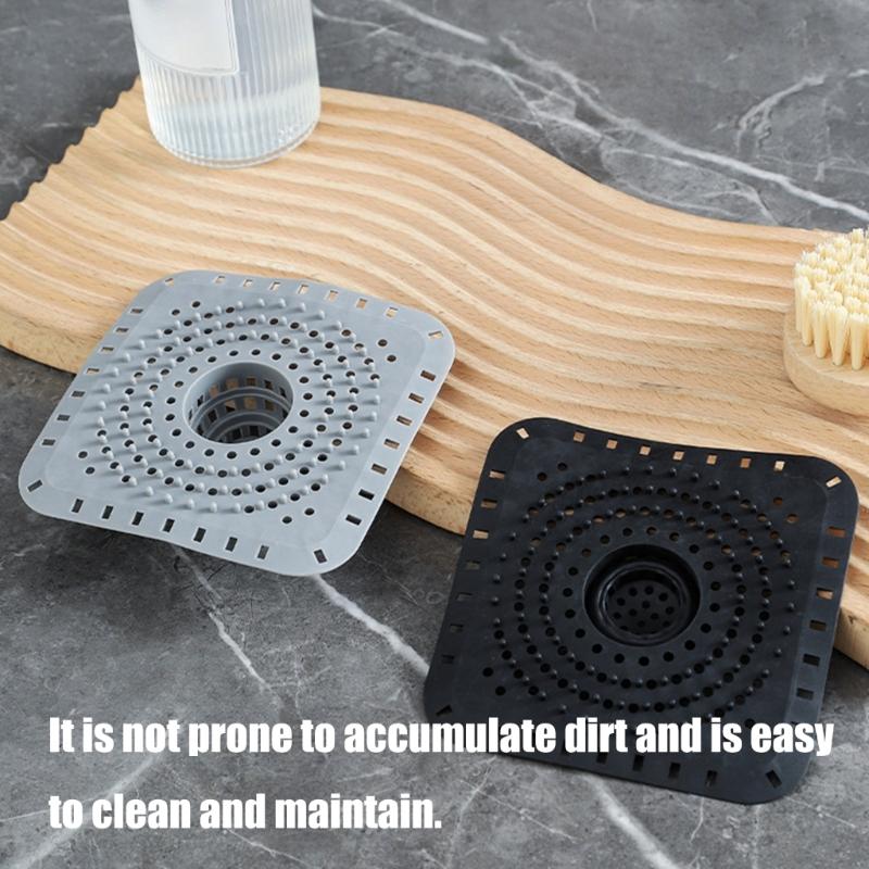 Silicone Sink Strainer Hair Catcher Clog Without Design Flexible Drain Cover Easy To Clean Strong Guards For Shower Bathtubs