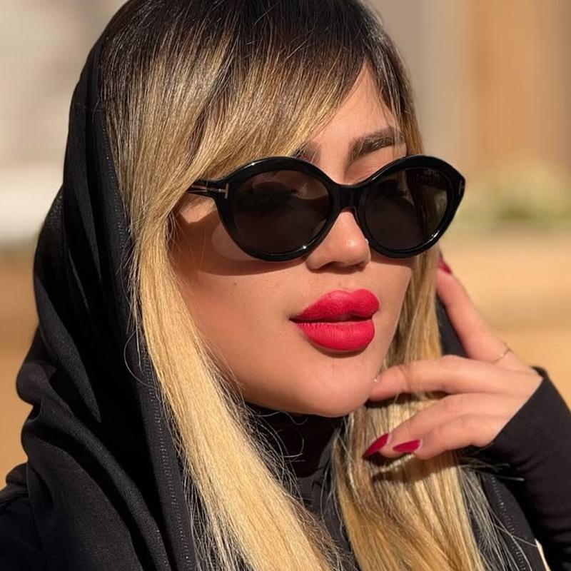 New Retro Oval T-shaped Sunglasses Women's Fashion Street Photography Trend Versatile Sunglasses UV400 Shades Eyewear