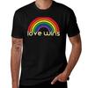 Vintage Style Love Wins Pride Lgbt Rainbow Color T-Shirt Plus Size Everyday Tee Shirt