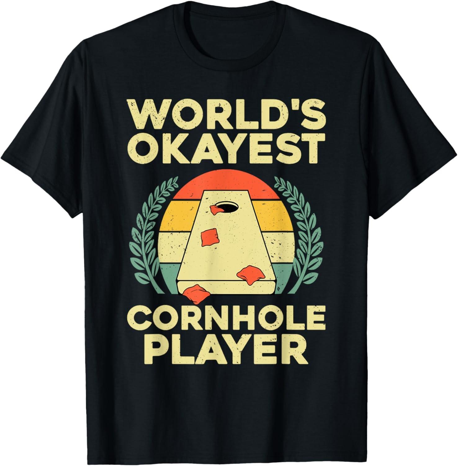 Cool Cornhole Design For Men Women Corn Hole Cornhole Player T-Shirt S