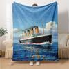 Titanic Theme Printed Blanket - Perfect for Couch, Bed, Travel & Outdoor Use | Machine Washable, Cozy & Durable.