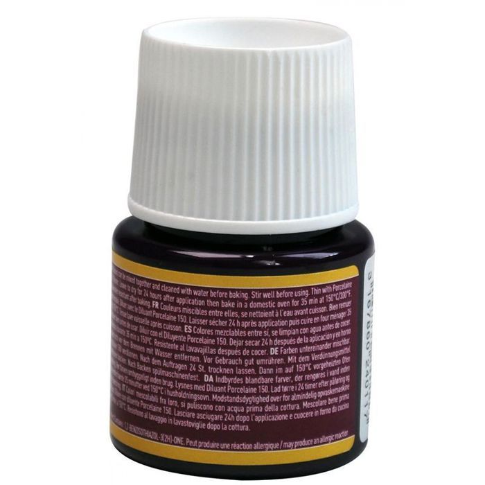 Porcelain Paint - Pébéo - 150 Brillant Garnet N°11 - 45ml Bottle - Brilliant Colors - Firing 150°C