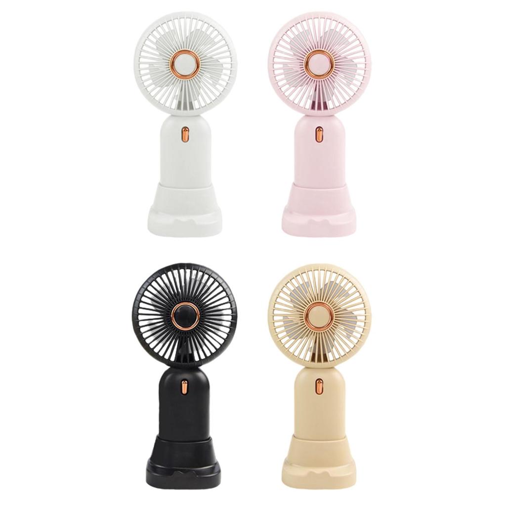 Tragbarer Handventilator Wiederaufladbar Sommergeschenk Leiser Kleiner Handventilator Mini Schreibtischventilator zum Arbeiten Zuhause Camping Büro Angeln