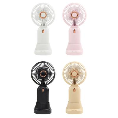Tragbarer Handventilator Wiederaufladbar Sommergeschenk Leiser Kleiner Handventilator Mini Schreibtischventilator zum Arbeiten Zuhause Camping Büro Angeln