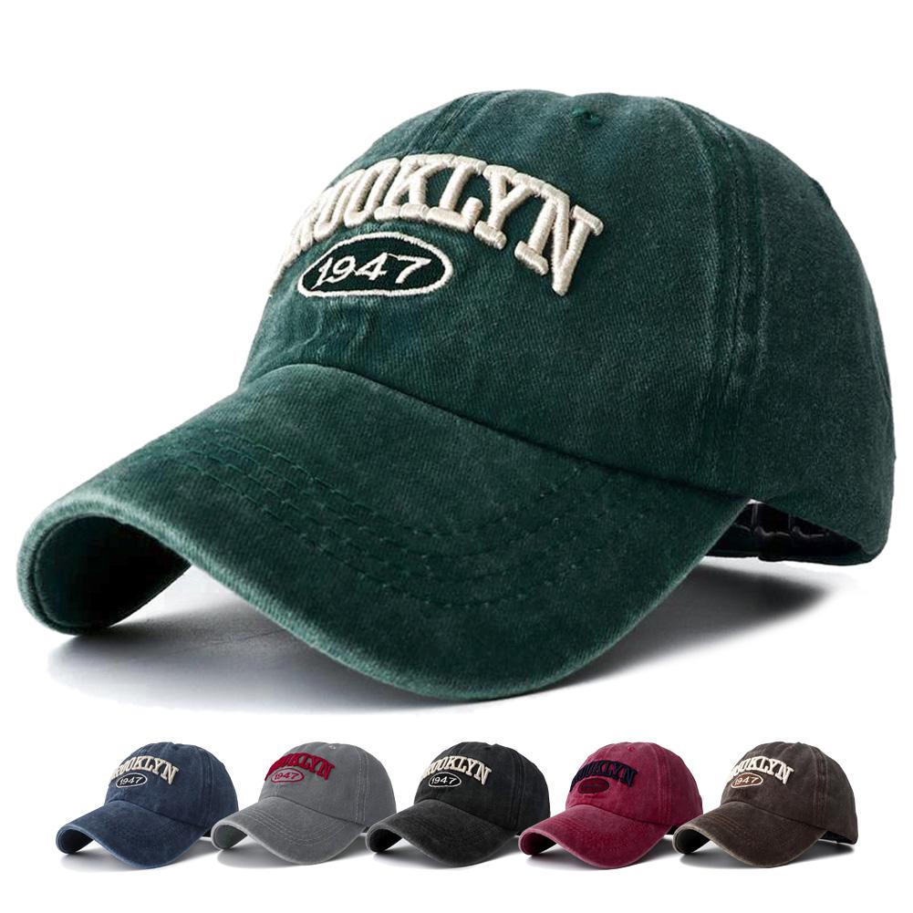 Yto Household Items Women's Black/Green Embroidery Snapback Hat For Men Vintage Washed Baseball Caps For Gorras Hombre High Quality Brooklyn Minimalist Cm