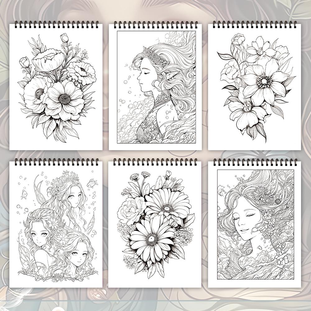 1 buc, Carte de colorat pentru adulți-30 Modele diferite, 100gsm, 11,2x8,3 “Antistres, Paște, Zi de naștere, Cadou de Ziua Îndrăgostiților