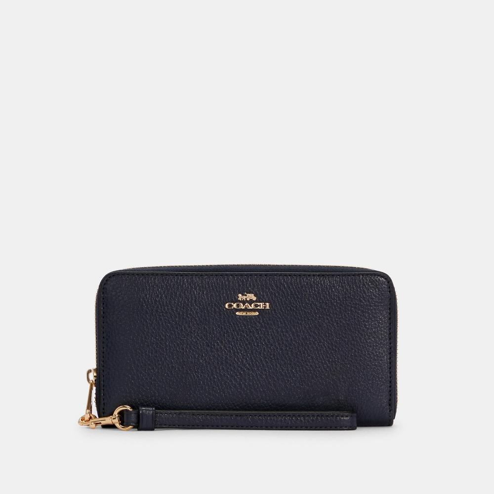 

Длинный кошелек Coach на молнии по кругу, золотистый «полночь»