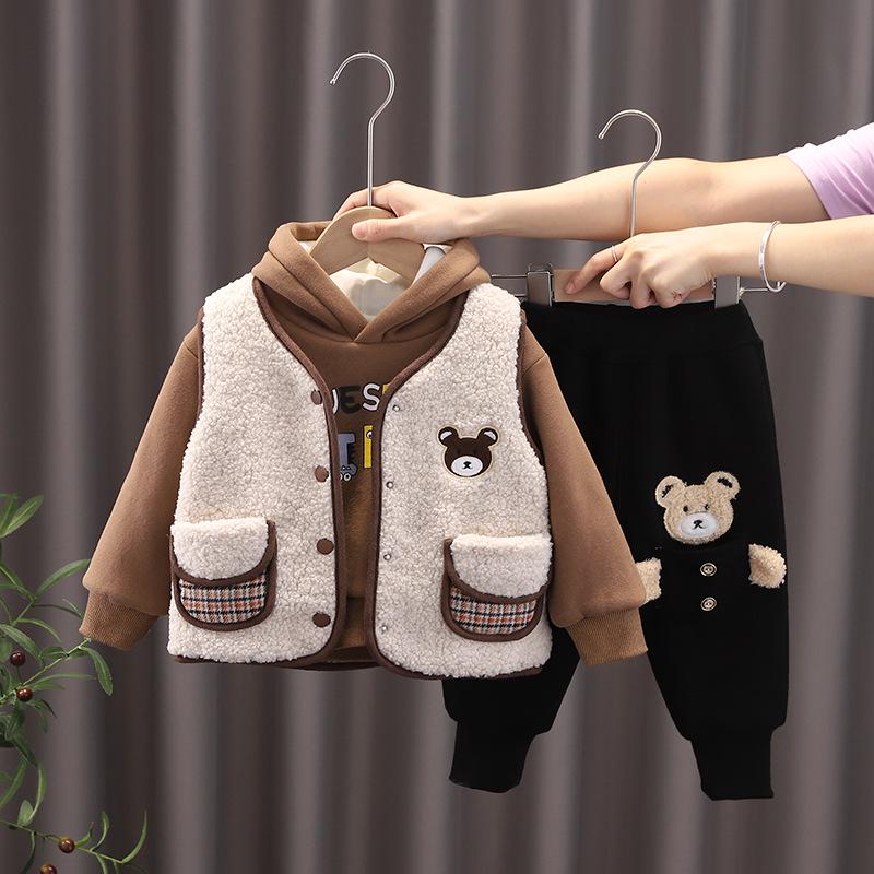 Fleece-Lined Baby Suit for Toddlers - Spring/Autumn Style for 1-Year-Old Boys and Girls