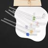 Flower Glass Straws Straight Bend Straws Eco Friendly Reusable Clear Straw for Smoothies Cocktails Drinking Bar Party Tool