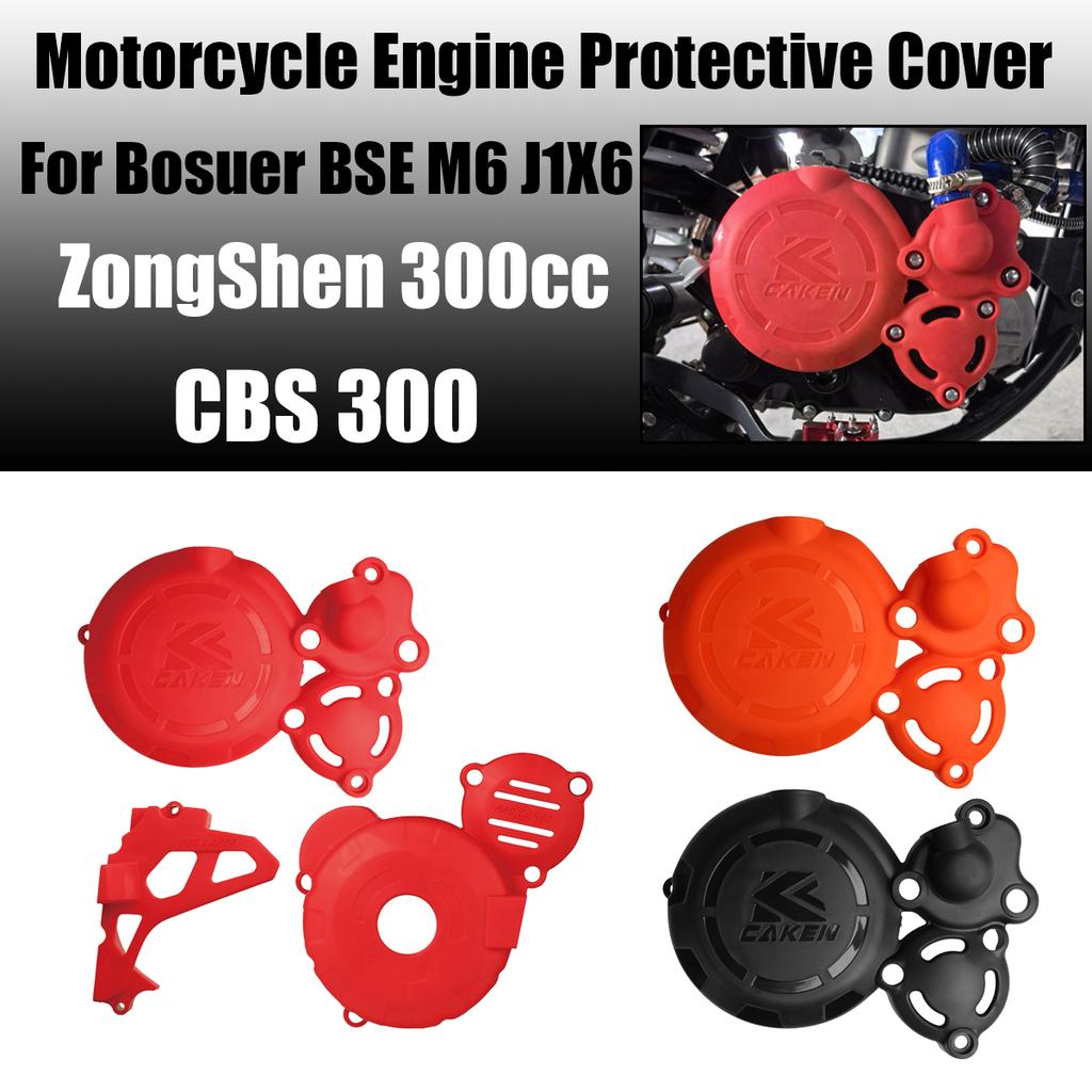 Motorcycle Engine Cover Clutch Cap Magneto WaterPump Guard Accessories For Bosuer BSE M6 J1X6 ZongShen 300ccCBS300 CBS 300