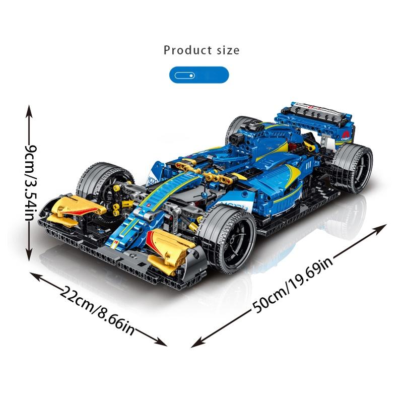 Non-Toxic Technical Racing Car Construction Set Moc Building Block Diy Tabletop Decorations Collection Model Car Kit Kids Adult 1135Pcs