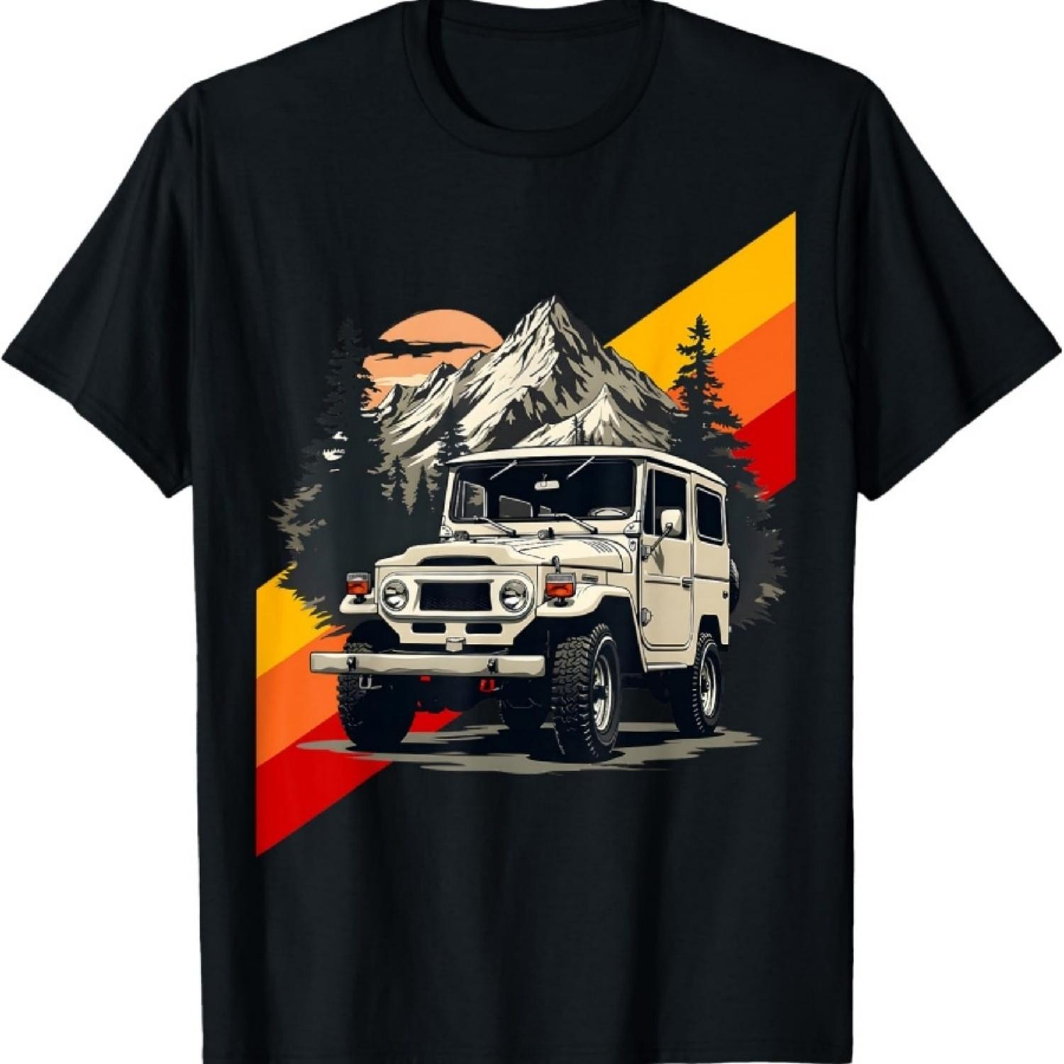 

Крузер 40 Серии Горный Внедорожный Полный Привод 4wd FJ Футболка XL чёрный