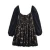 2025 Spring Women's Plus Size Lace Puff Sleeve Dress - Fashionable European & American Style