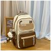 Korean Version Ins New Highvalue Collegestyle Contrasting Backpack, Casual and Lightweight Largecapacity Backpack for Junior High School Students