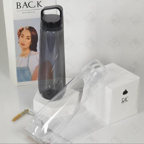 MYEEDA Water Bottle, 740ml, Stylish Plastic Clear Bottle with Handle, Tritan Resin, Easy To Clean, Stylish Water Bottle for Boys and Girls, Elementary