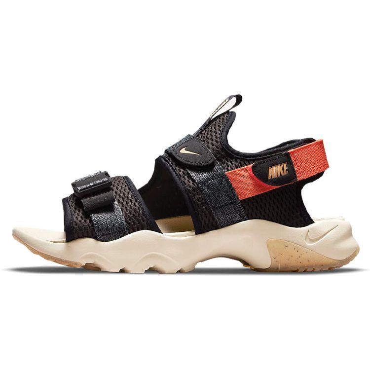 Nike Canyon Sandale Klettverschluss Einfache Lässige Zehensandalen Herren Sandalen Schwarz Orange DM6439-045
