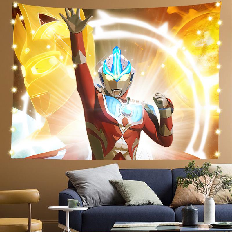 Ultraman Cartoon Wall Hanging for Children's Room Decoration Background Cloth