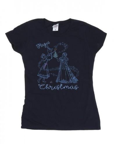 Disney Womens/Ladies Frozen Magic Christmas Cotton T-Shirt