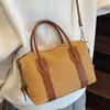 2025 Summer New Contrasting Color Fashion Boston Bag Retro Messenger Bag High Value Casual Bag