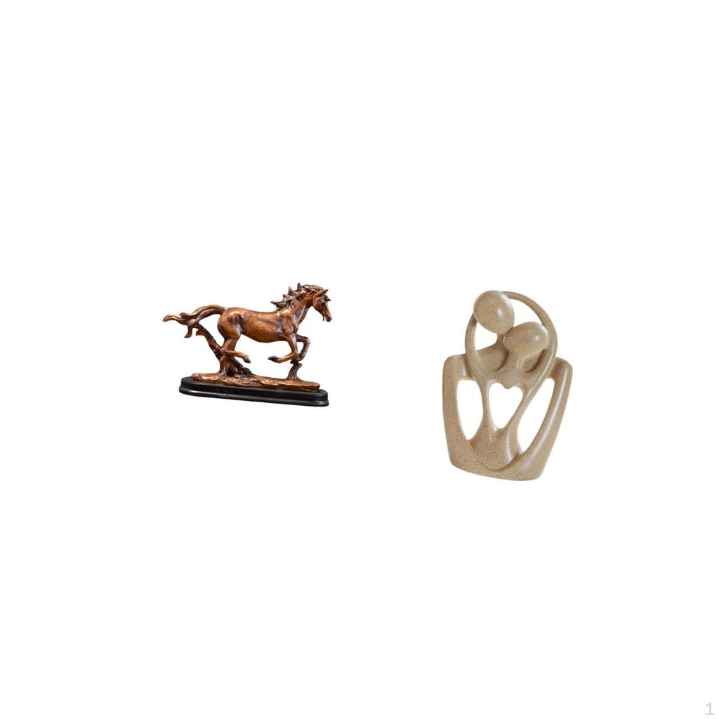Sculpture Figurine Artwork Collectible Ornament Horse Statue for Desk Decoration Bookcase Living