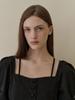 Peulomdeimomeonteu Satin Strap Button Blouse_Black