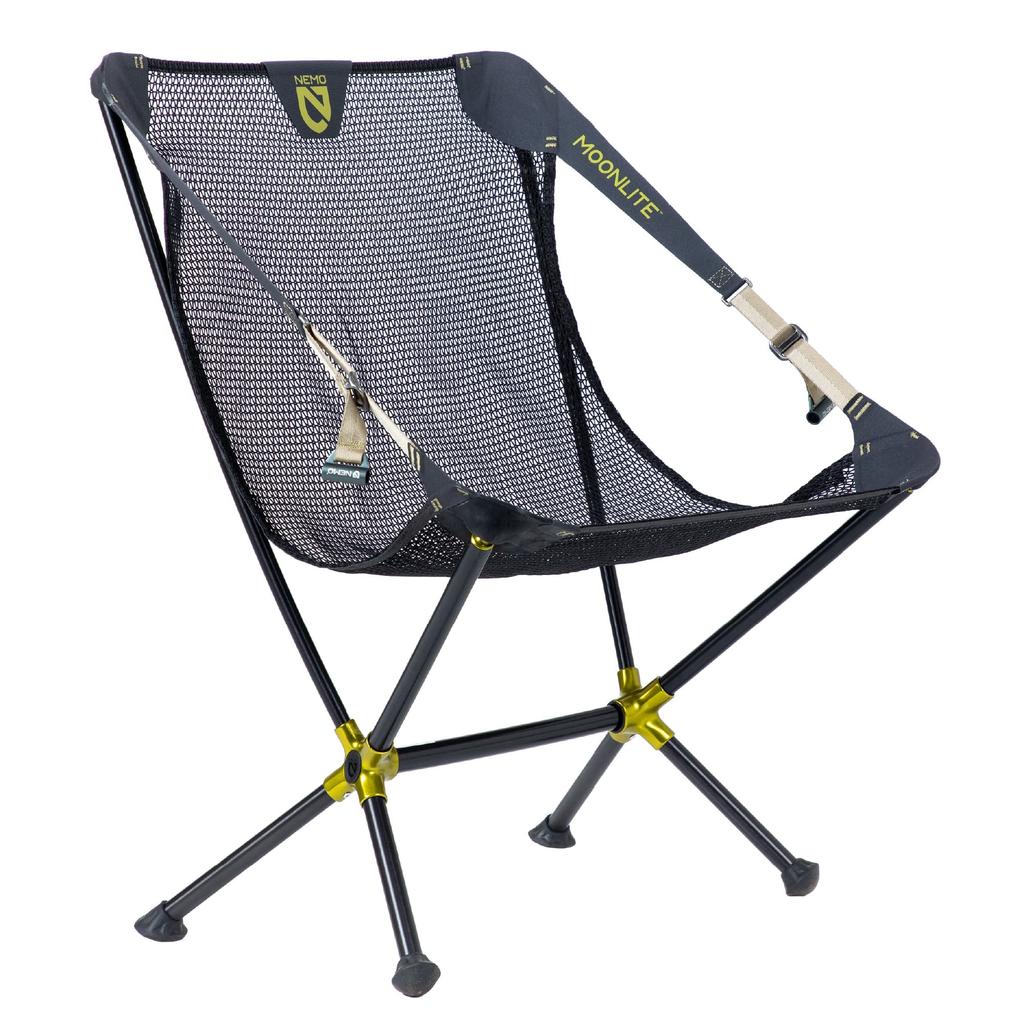 Nemo Moonlite Reclining Camp Chair Portable Backpacking Camping Chair with Adjustable Foldable Options One Size Black Pearl & & - -