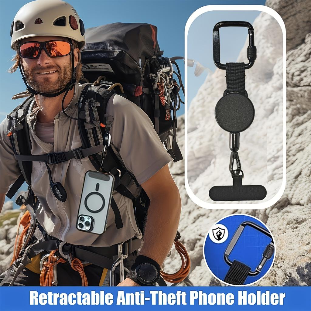 Tracolla Antifurto Regolabile per Telefono con Dispositivo Retrattile Adatta a Telefoni di Diverse Dimensioni Ideale per Escursionismo e Trekking Regalo per Festival