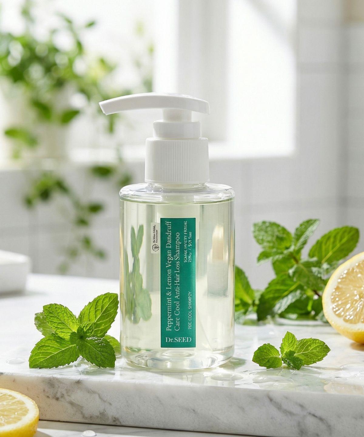 Peppermint & Lemon Vegan Hair Loss & Dandruff Shampoo Travel Size 100ml