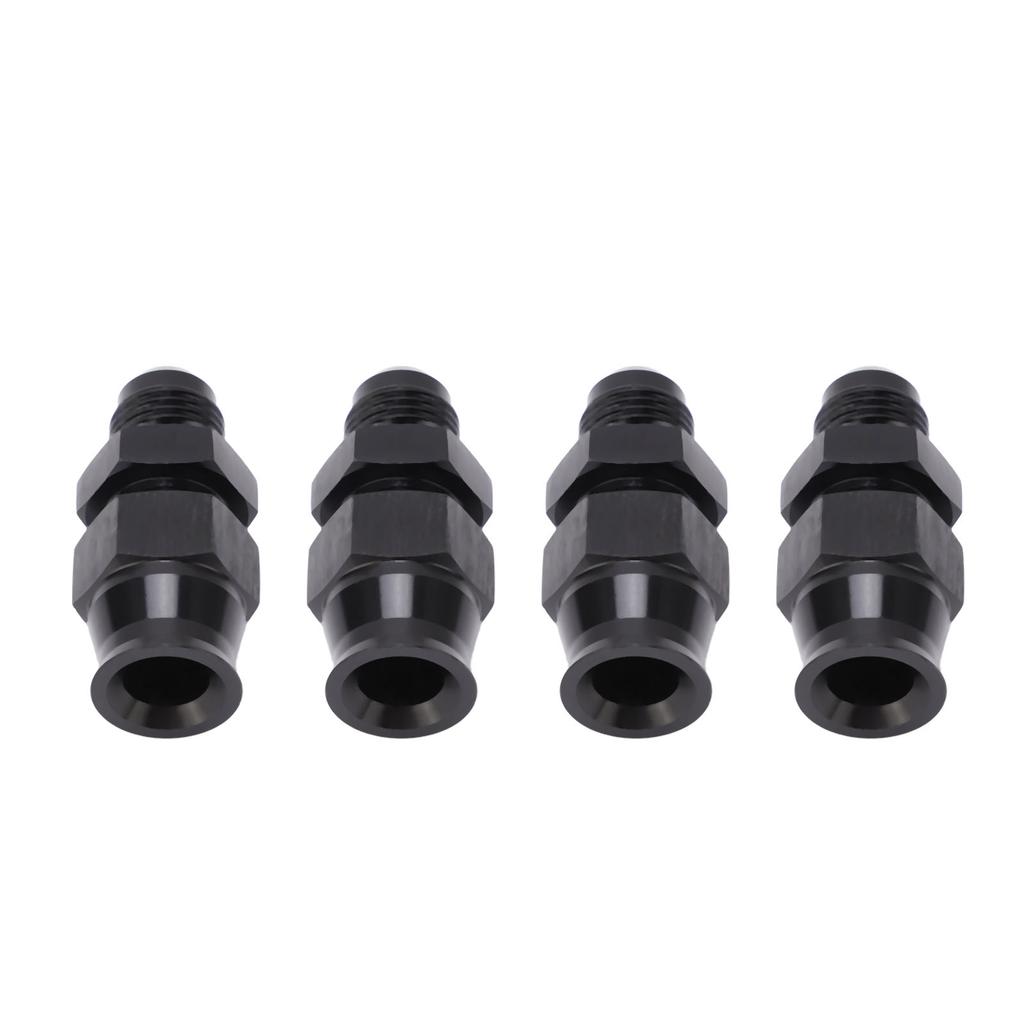 4PCS AN6 Adapter Male Thread Aluminium Alloy  Age Proof with Brass Ferrule for Liquid Gas   Oil