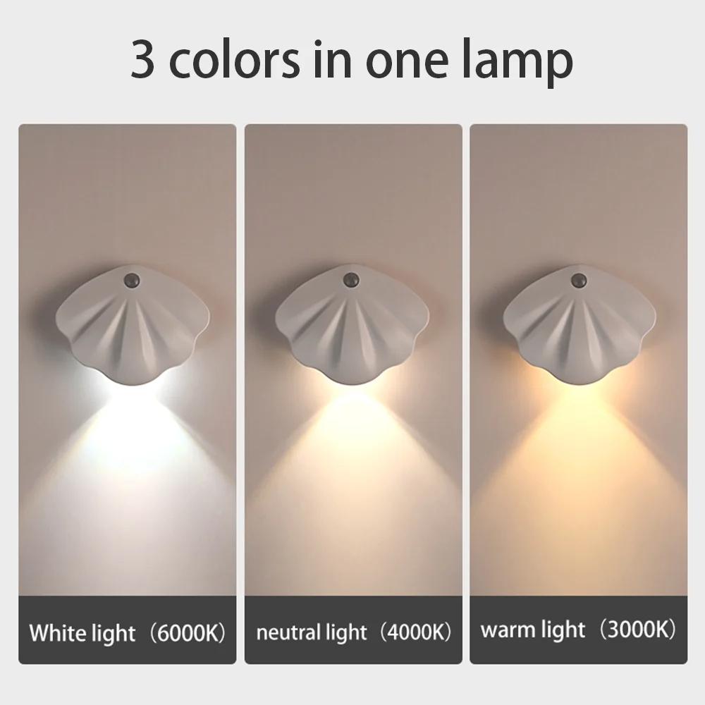 Motion Sensor Light Light Wall Lamp  Wireless Type C USB for Kitchen Bedroom Mural Living Room Indoor Lighting Night Light