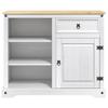 Kitchen Trolley 2 pcs White and Honey Wax Finish 112 x 70 x 91.5 cm