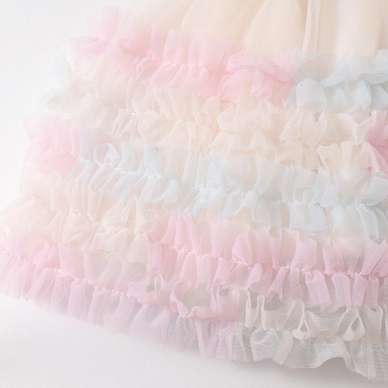 Mädchen Mesh TUTU Rock 2025 Sommer neu Kinder süße Prinzessin flauschiger Kuchenrock