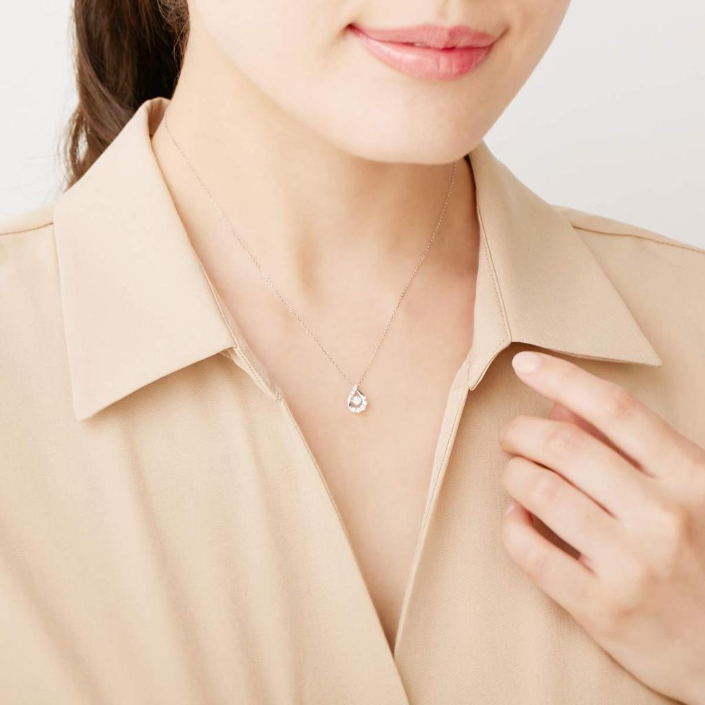 10K Weißgold Halskette 151816123208 canal4℃ (Kanal 4℃) (WG)