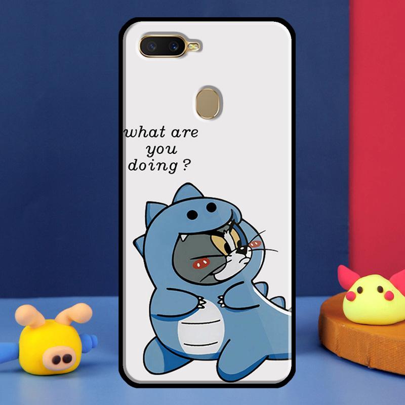 Couple Matching Cute Dinosaur Case For Oppo A16 A76 A96 A58 A78 A98 A5 A9 A91 A15 A17 A77 A52 A72 A74 A94 A54S A57S Cover