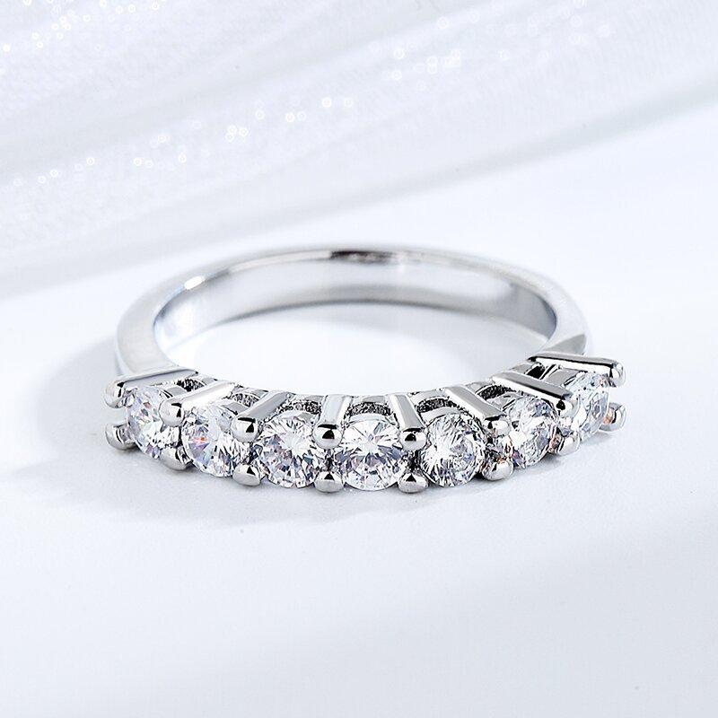 Silve Gorgeous Shiny Stone Zircom Ring For Women Engagement Wedding High Quality Fine Jewelry