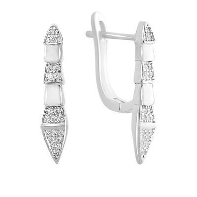 Silver Earrings with Cubic Zirkonia (2160762)