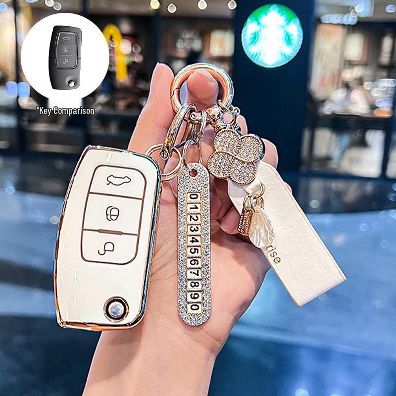 Ford 09-13 Classic Focus Fiesta Key Case, 16/18 EcoSport Old Model Key Bag