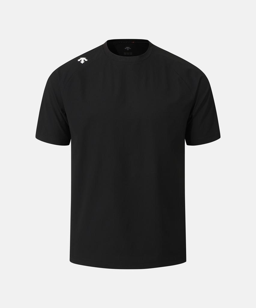 DESCENTE Training Oversized Woven Short Sleeve T-Shirt Black Sr221Tts43
