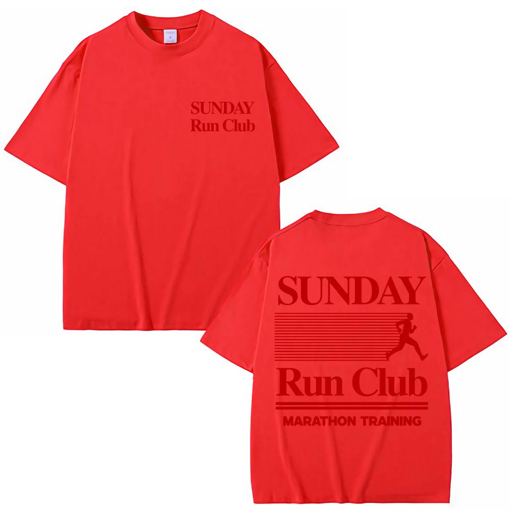 

Sunday Run Club Training Print TShirt Unisex Women Sport Fashion Harajuku Short Sleeve Oversized Cotton Casual T Shirts Streetwear S