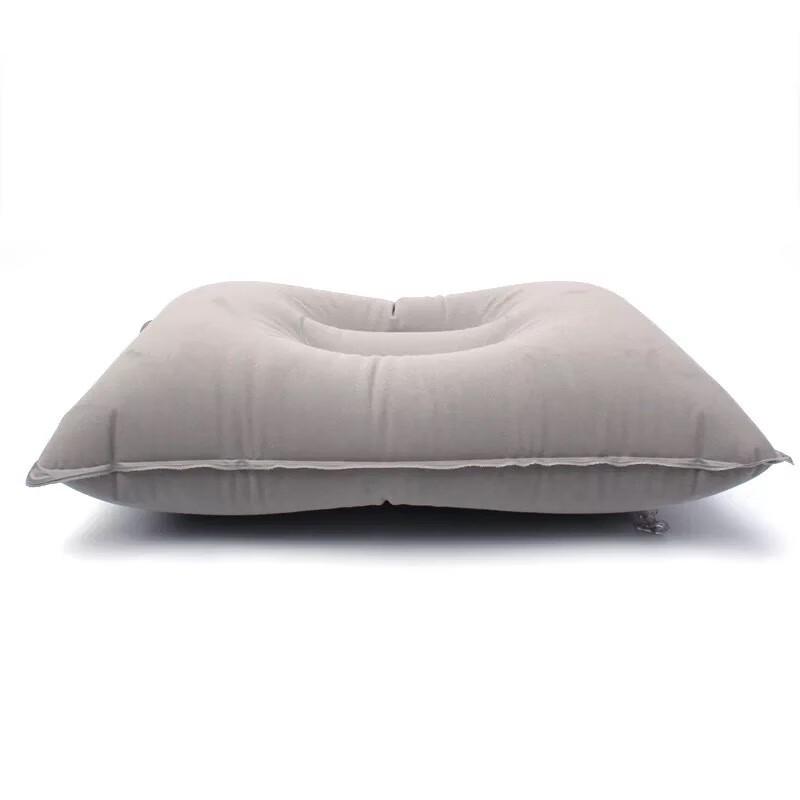 Outdoor Inflatable Flocked Camping Pillow