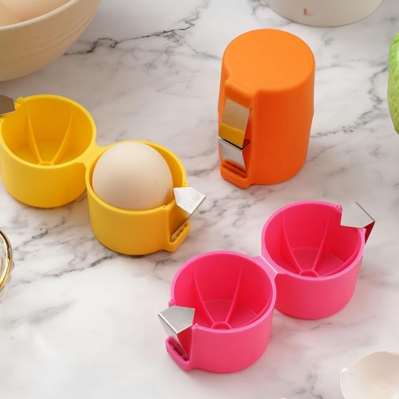 Hot Sale Egg Topper Shell Cutter Beater Raw Egg Cracker Separator Filter Egg Opener Yellow/Orange/Rose Red Kitchen Baking Tools